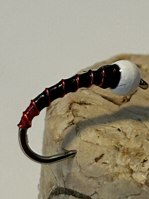 Red Butt Black Ice Cream Cone Chironomids. Fly Fishing Flies. Stillwaters Tungsten Beads. Scud Hooks Set Of Three