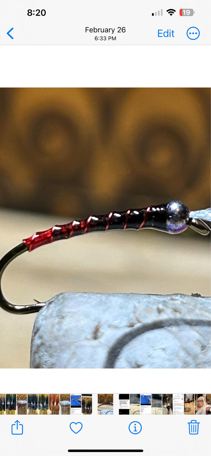 Mud N Blood Chironomids. Fly Fishing Flies. Stillwaters Tungsten Beads. Set Of Three