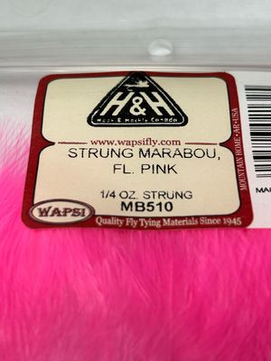 Fl. Pink Wapsi Strung Marabou 1/4 Ounce