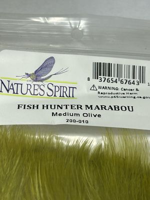 Medium Olive Strung Marabou. 1/4 Ounce