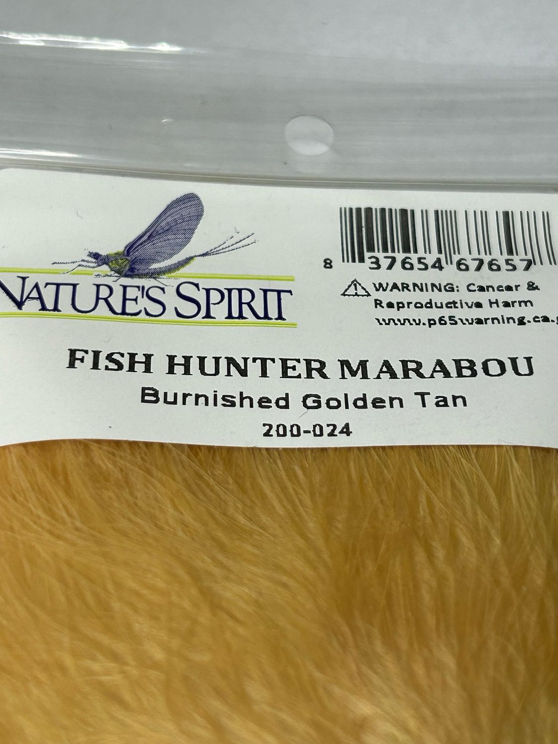 Burnished Golden Tan Strung Marabou. 1/4 Ounce