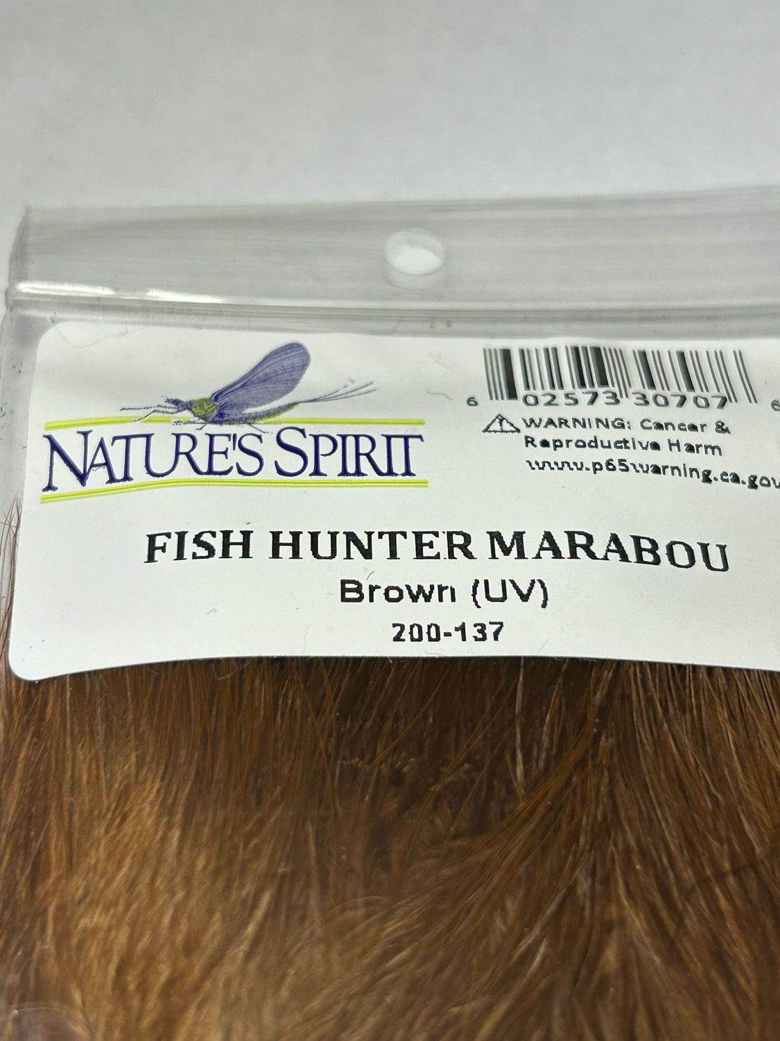 Brown UV Strung Marabou. 1/4 Ounce