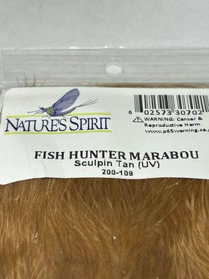 Sculpin Tan UV Strung Marabou. 1/4 Ounce