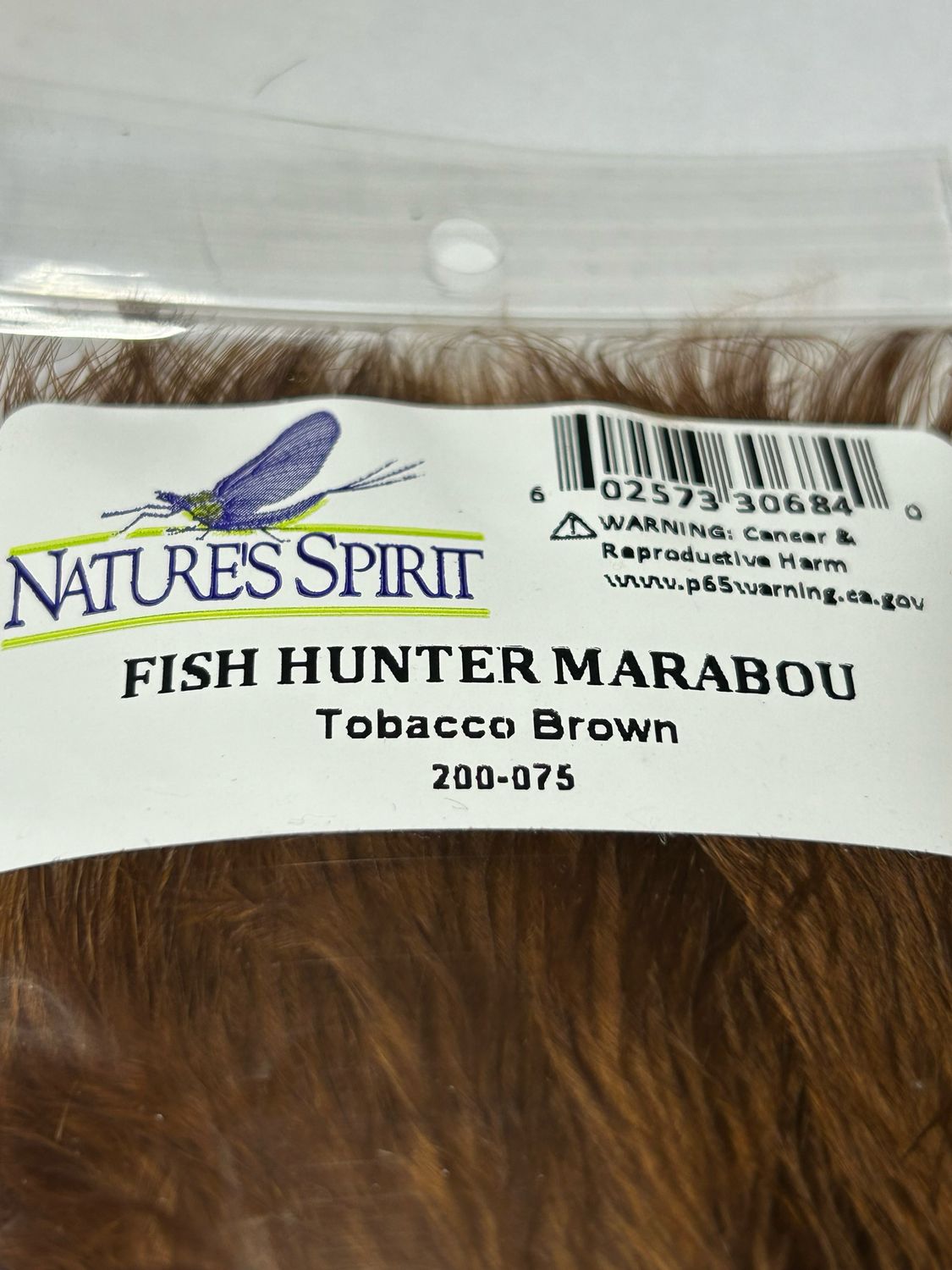 Tobacco Brown Strung Marabou. 1/4 Ounce