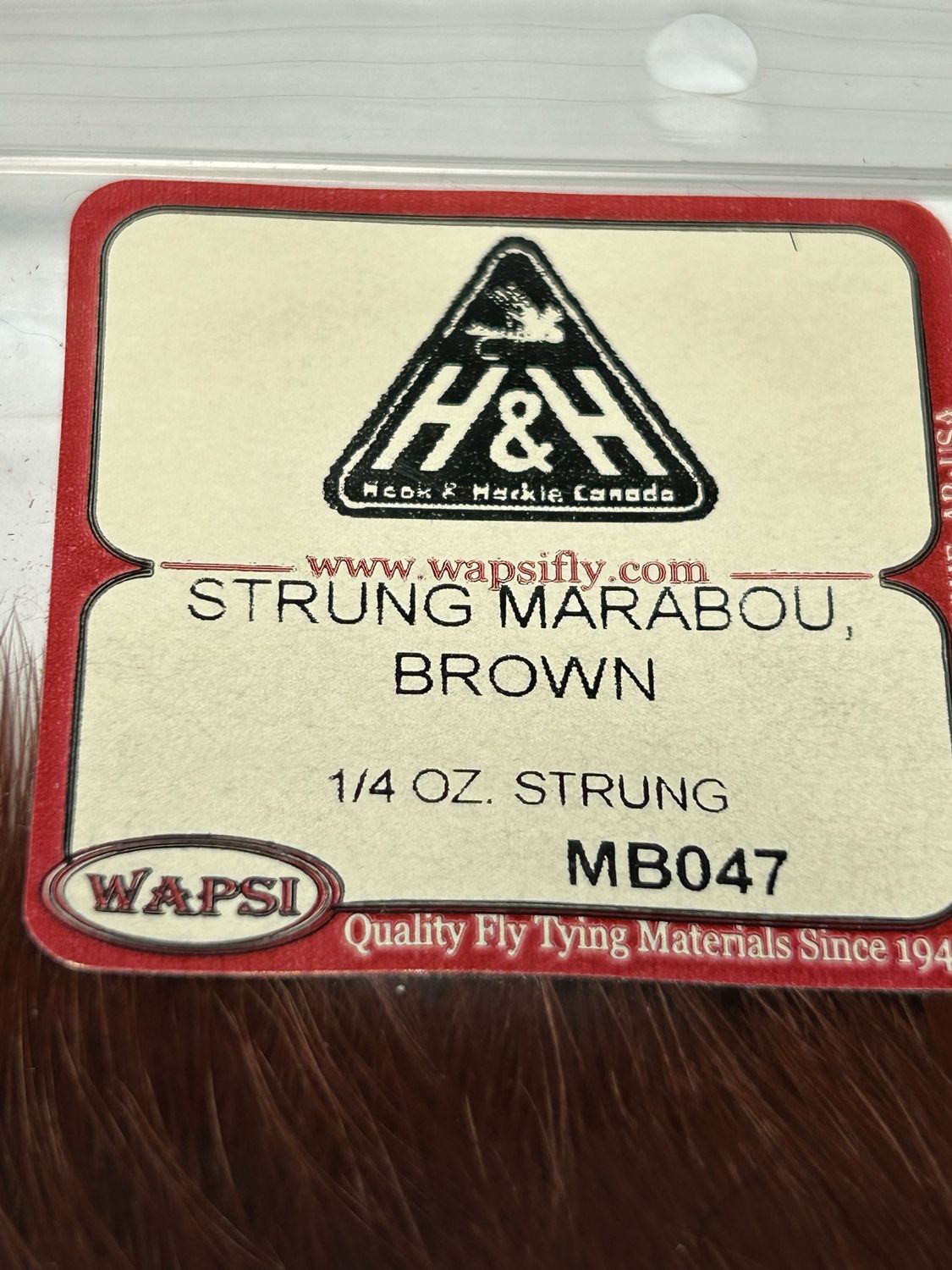 Brown Wapsi Strung Marabou 1/4 Ounce