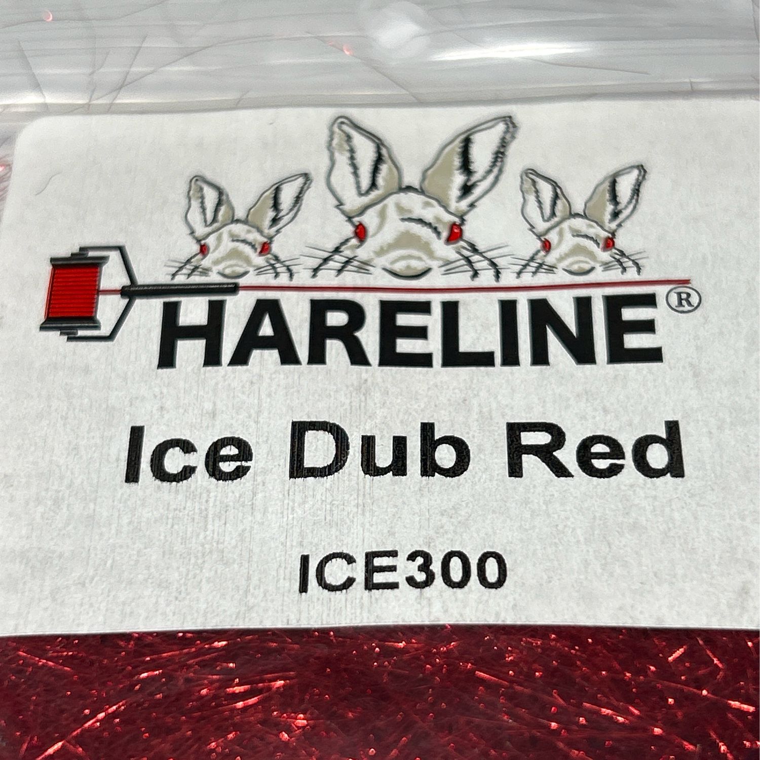 Hareline Ice Dubbing. Red.