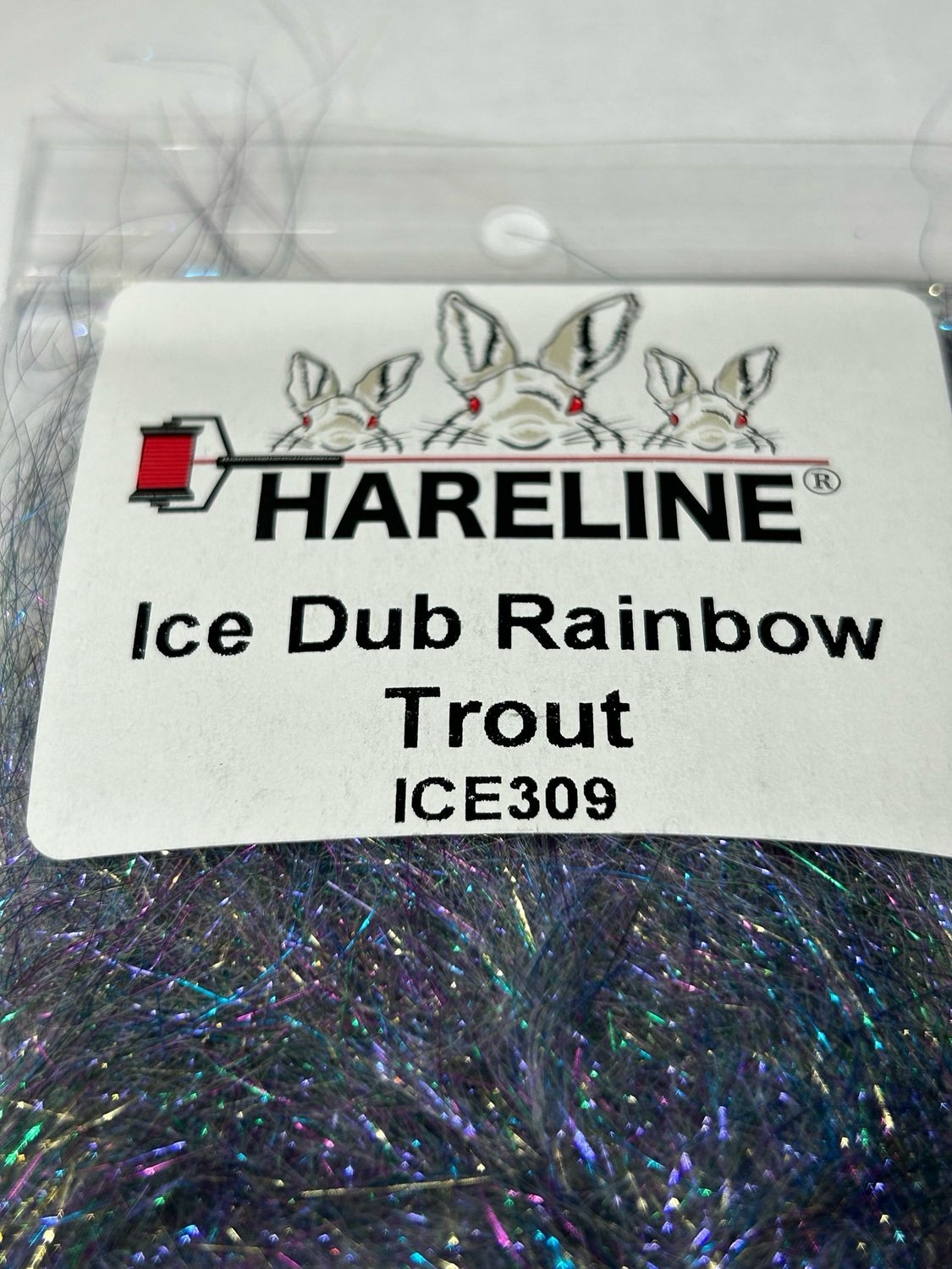 Hareline Ice Dubbing. Rainbow Trout.