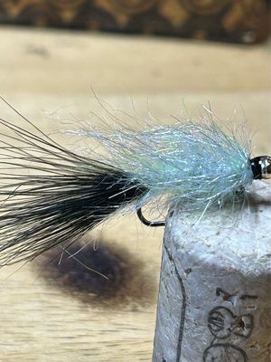 UV Chartreuse Steel N Black Balanced Leech Fly Fishing Flies. Gold Tungsten Bead. Set Of Three