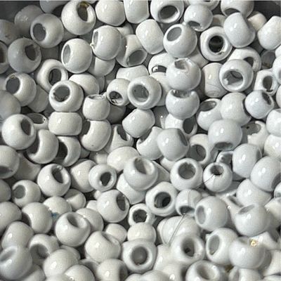 White Tungsten Fly Tying Beads 2.0 / 5/64ths . Package Of 25