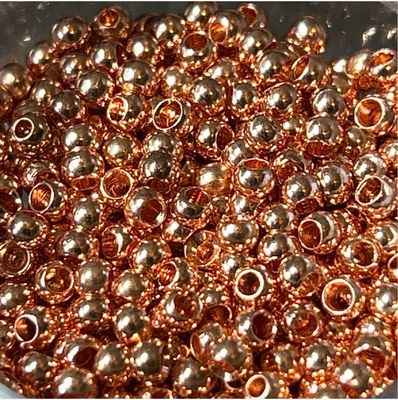 Copper Tungsten Fly Tying Beads 2.4mm / 3/32nds. Package Of 25