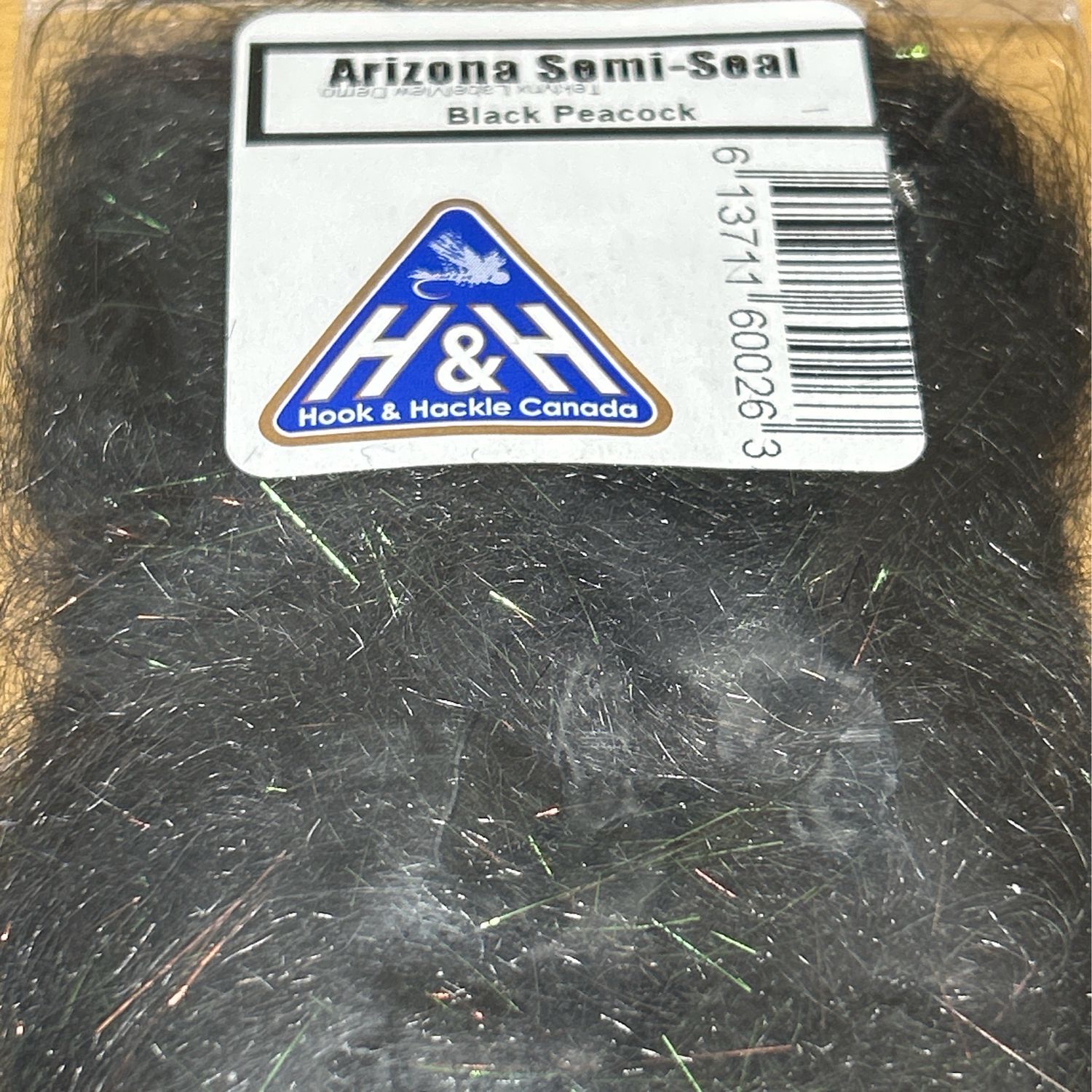 John Rohmers Arizona Simi Seal. Black Peacock. Dubbing. Leeches