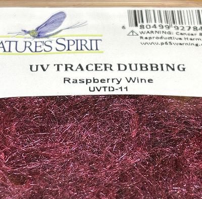 Nature’s Spirit UV Tracer Dubbing. Raspberry Wine.