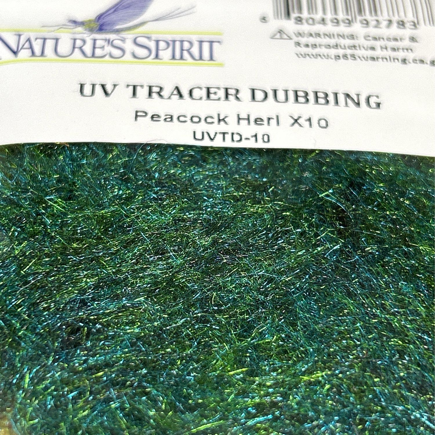 Nature’s Spirit UV Tracer Dubbing. Peacock Herl X 10.