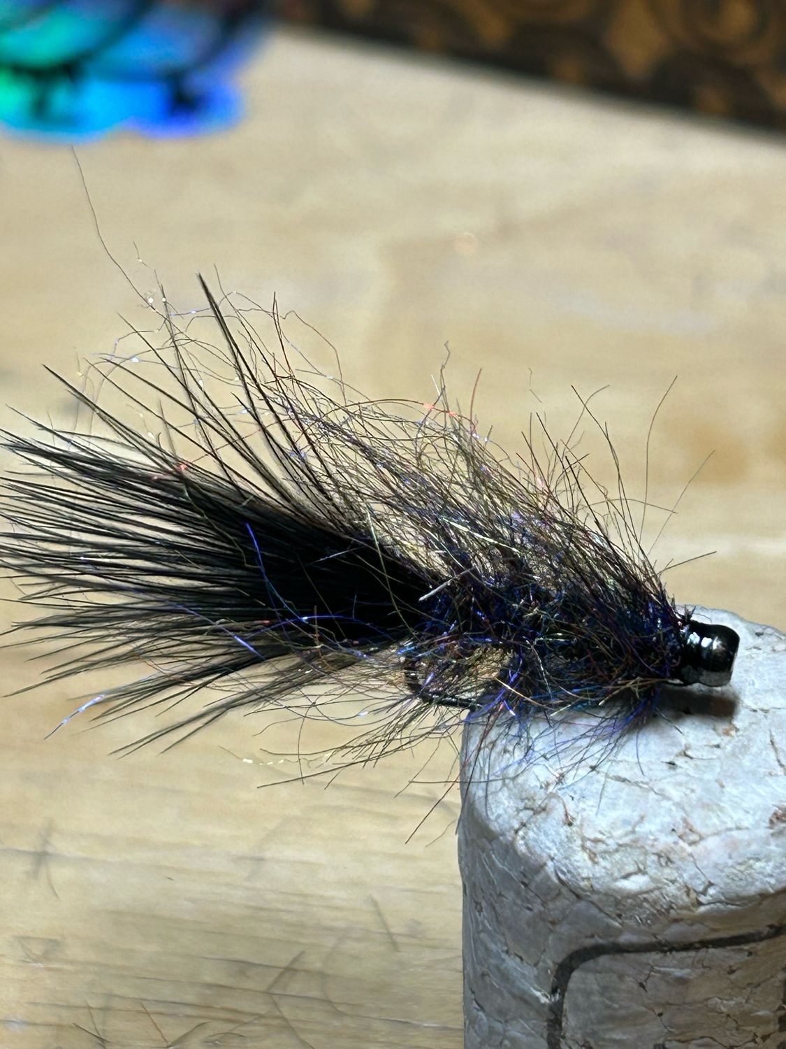 Canadian Black Balanced Leech Fly Fishing Flies. Black Nickel Tungsten Bead Set Of Three