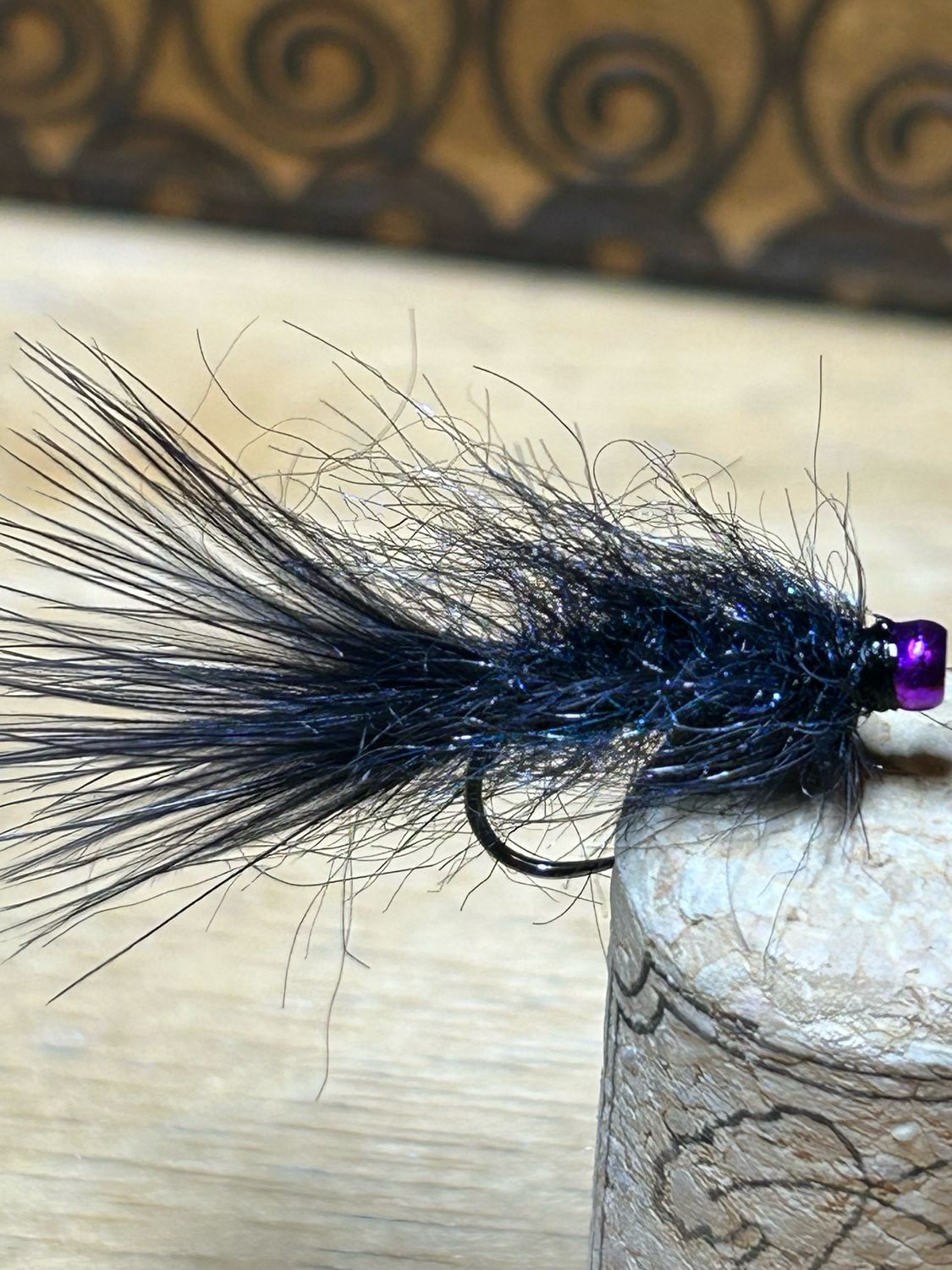 Black n Blue ( Bruiser ) Balanced Leech. Wide Gape Size 12. Set Of Three