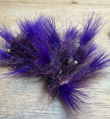 Black N Purple Leeches. Fly Fishing Flies. Trout. Stillwaters