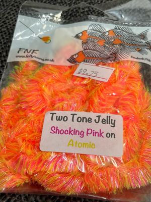 Two Tone Jelly Fritz 15mm Shocking Pink On Atomic