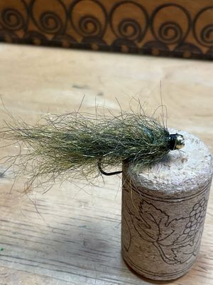 Black / Olive Balanced Leech Fly Fishing Flies. Gold Tungsten Bead. Set Of Three