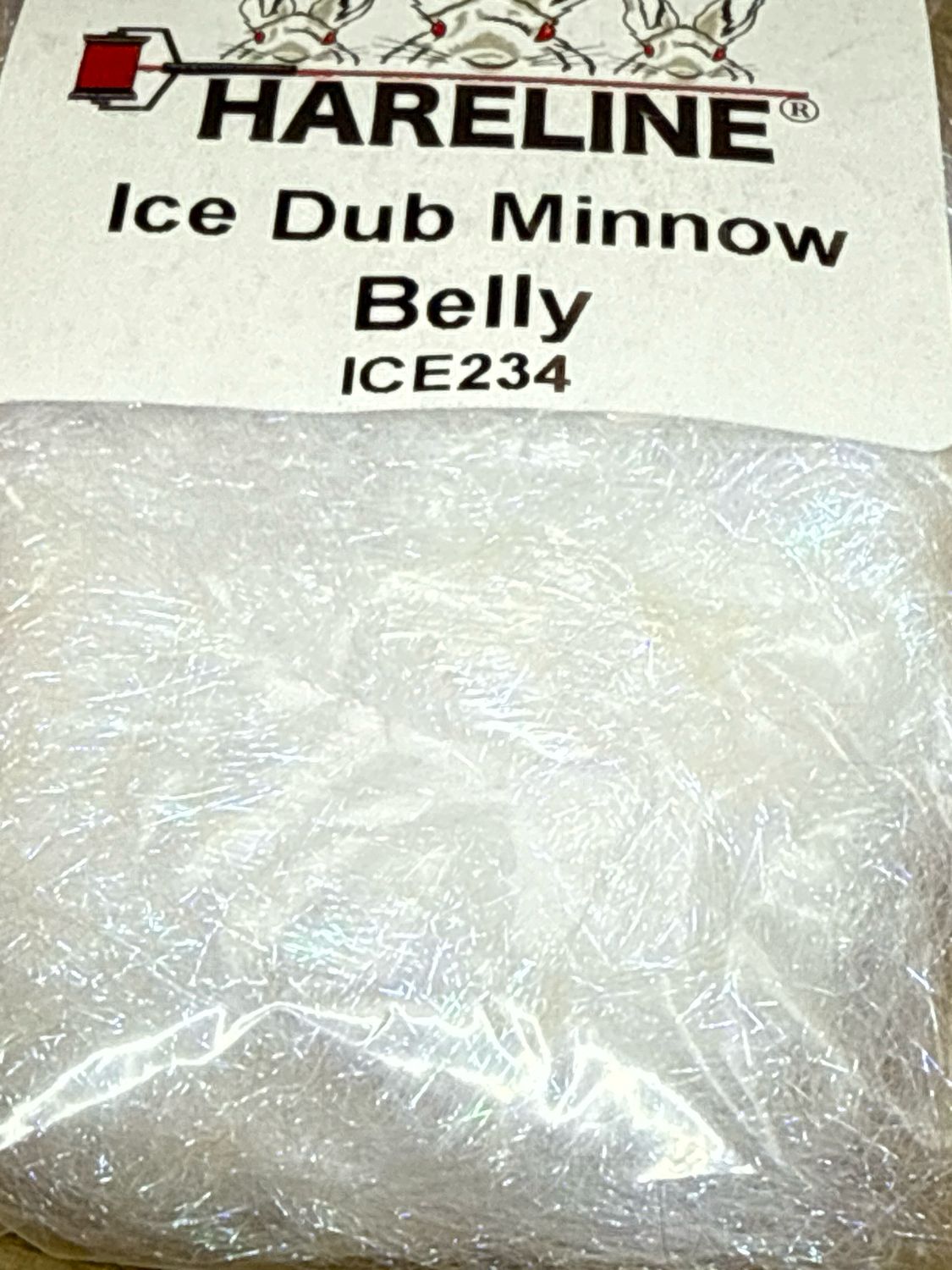 Hareline Ice Dubbing. Minnow Belly