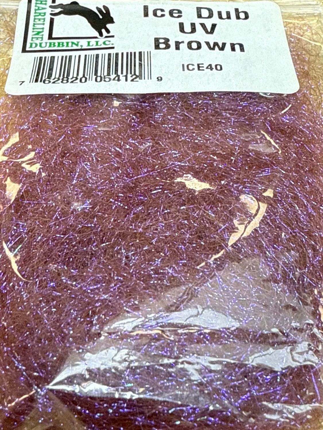 Hareline Ice Dubbing. U.V. Brown