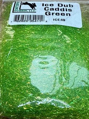 Hareline Ice Dubbing. Caddis Green