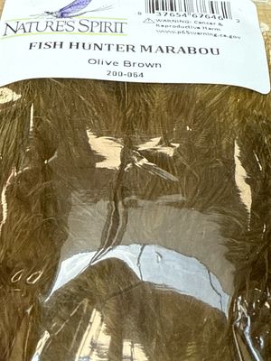 Olive Brown Strung Marabou. 1/4 Ounce