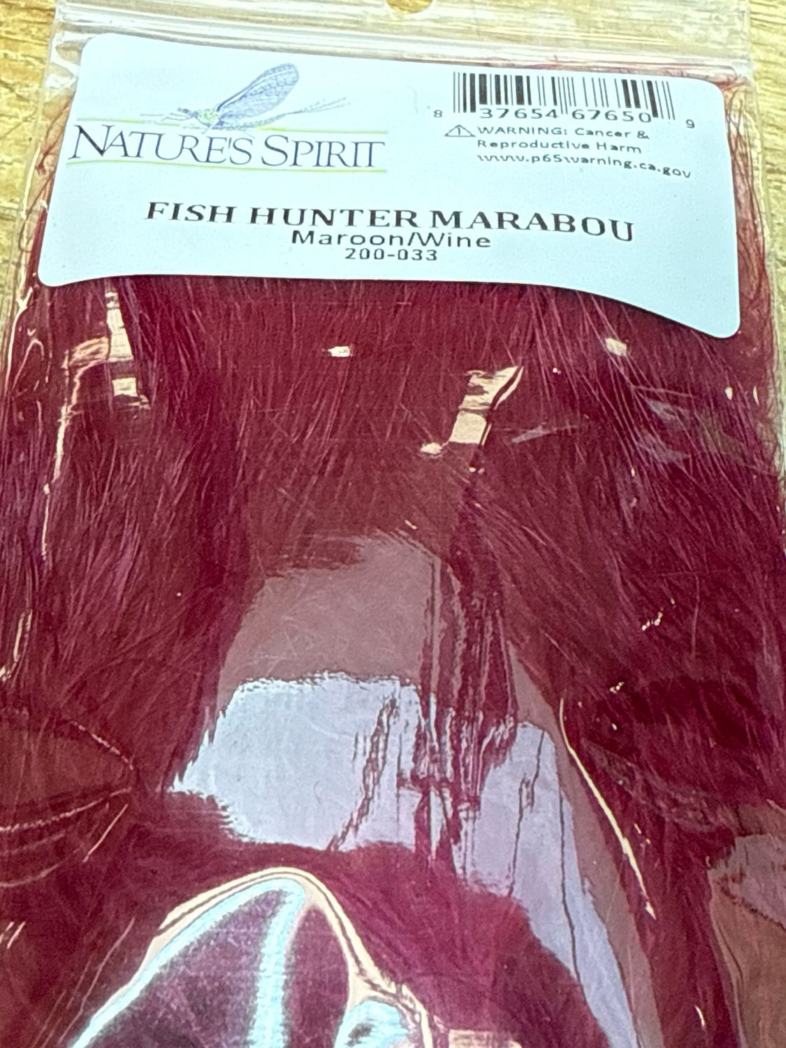 Maroon / Wine Strung Marabou. 1/4 Ounce