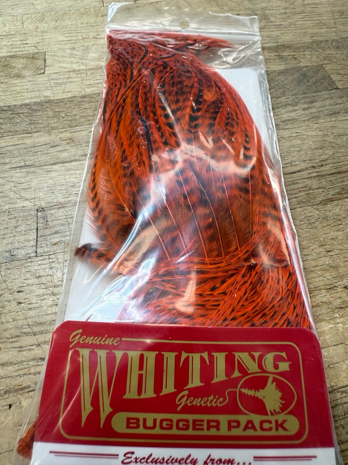 Whiting Farms Bugger Pack Grizzly Dyed Orange