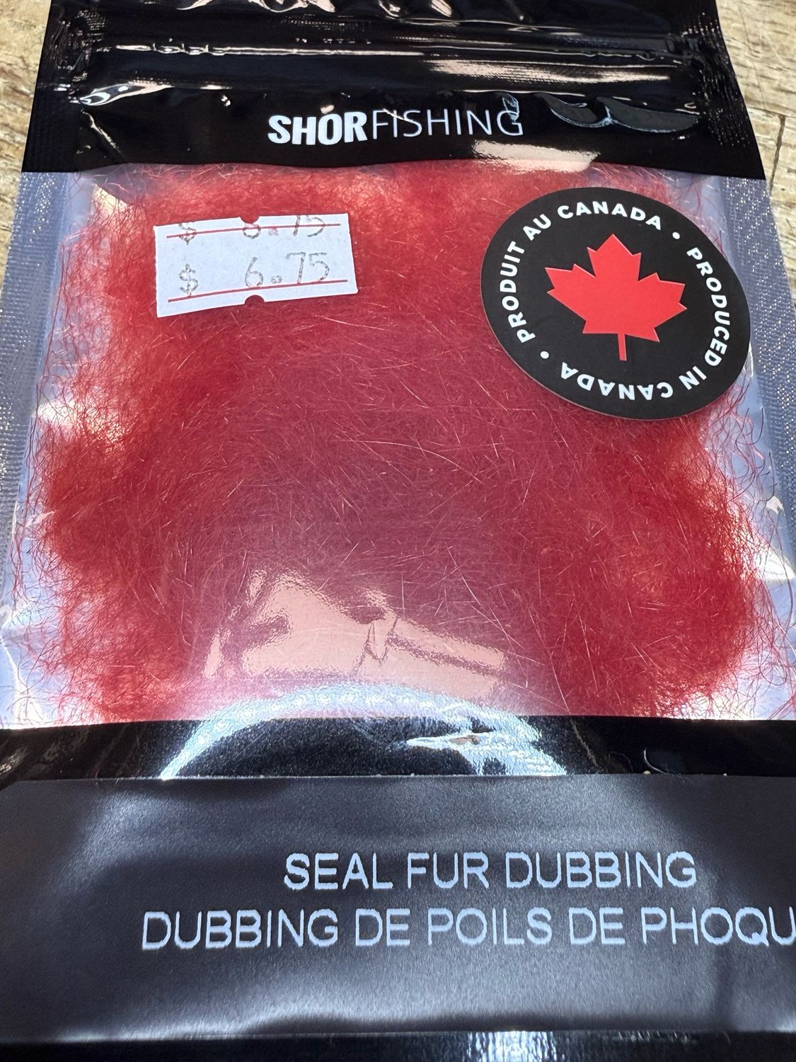 Seal Fur Dubbing Red 1.0g Package
