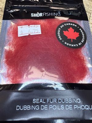 Seal Fur Dubbing Red 1.0g Package