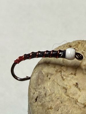 Red Butt Black Ice Cream Cone Chironomids Fly Fishing Flies. Set Of Three. Stillwaters