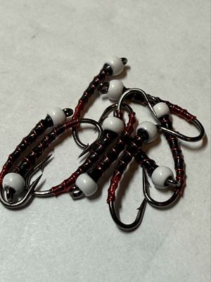 Red Butt Black Ice Cream Cone Chironomids Fly Fishing Flies. Set Of Three. Stillwaters