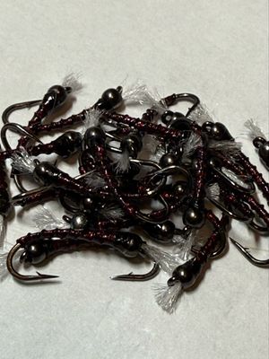 Wine -O -Mid Chironomid Fly Fishing Flies. Set Of Three. Stillwaters