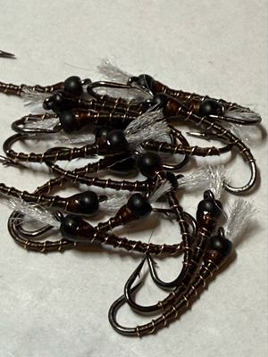 Gray Brown / Brown Chironomids Fly Fishing Flies. Set Of Three. Stillwaters