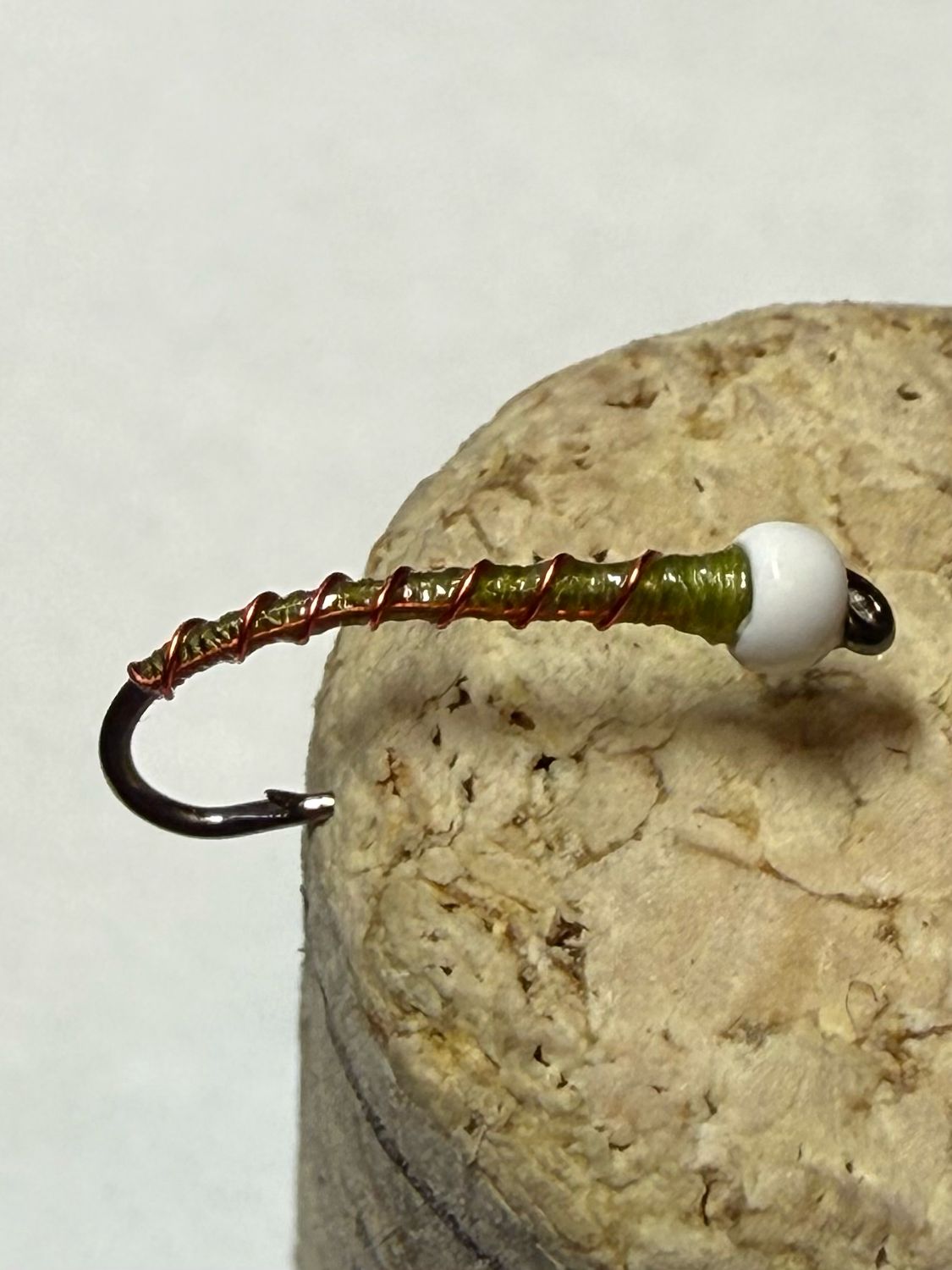 Light Olive / Red Rib Ice Cream Cone Chironomid Fly Fishing Flies. Set Of Three. Stillwaters