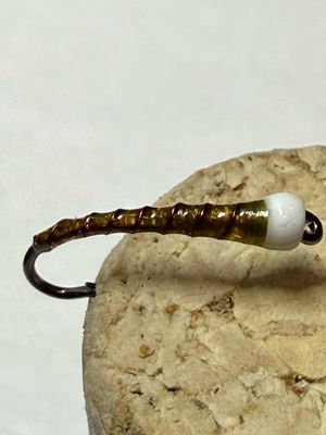 Light Olive n Black Ice Cream Cone Chironomid Fly Fishing Flies. Set Of Three. Stillwaters
