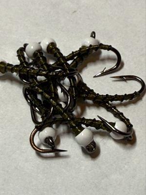 Light Olive n Black Ice Cream Cone Chironomid Fly Fishing Flies. Set Of Three. Stillwaters