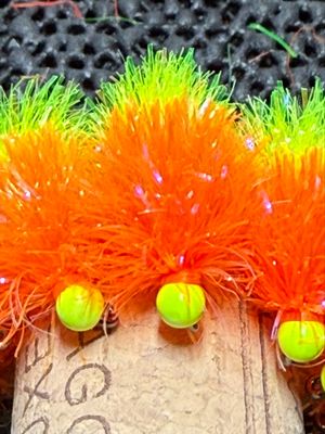 Tequila Blob Fly Fishing Flies Set Of Three Chartreuse Bead.