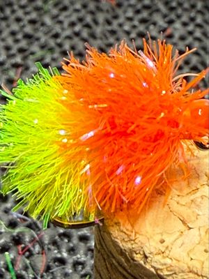 Tequila Blob Fly Fishing Flies Set Of Three Fl. Orange Bead.