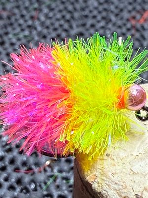 Bobby Blob Fly Fishing Flies Set Of Three Atomic Yellow / Fl. Pink.