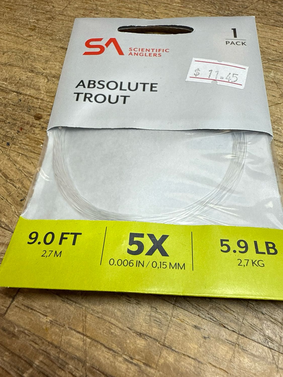 Scientific Anglers Absolute Trout Leader 5X