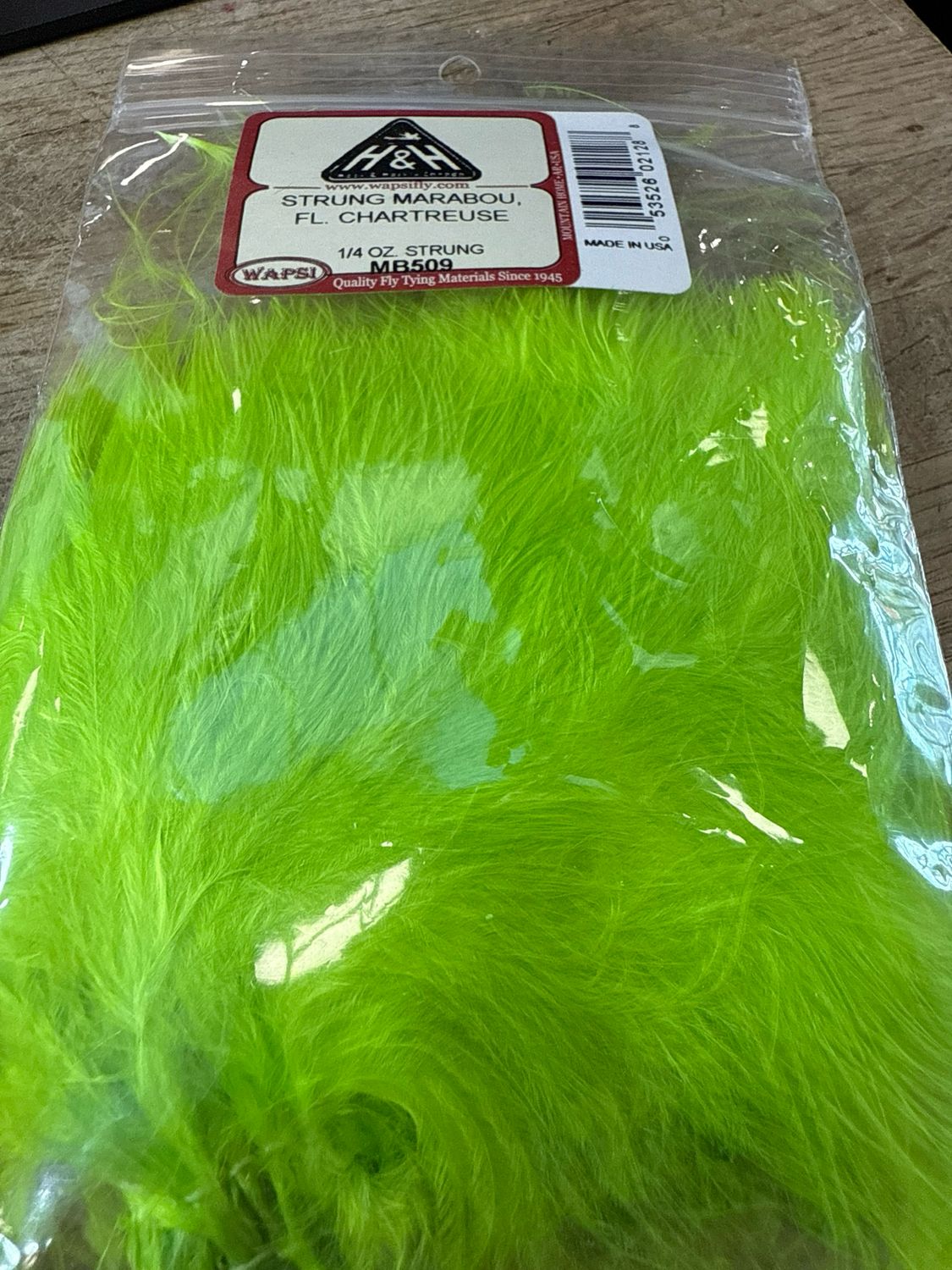 Wapsi Strung Black Chartreuse 1/4 Ounce Package