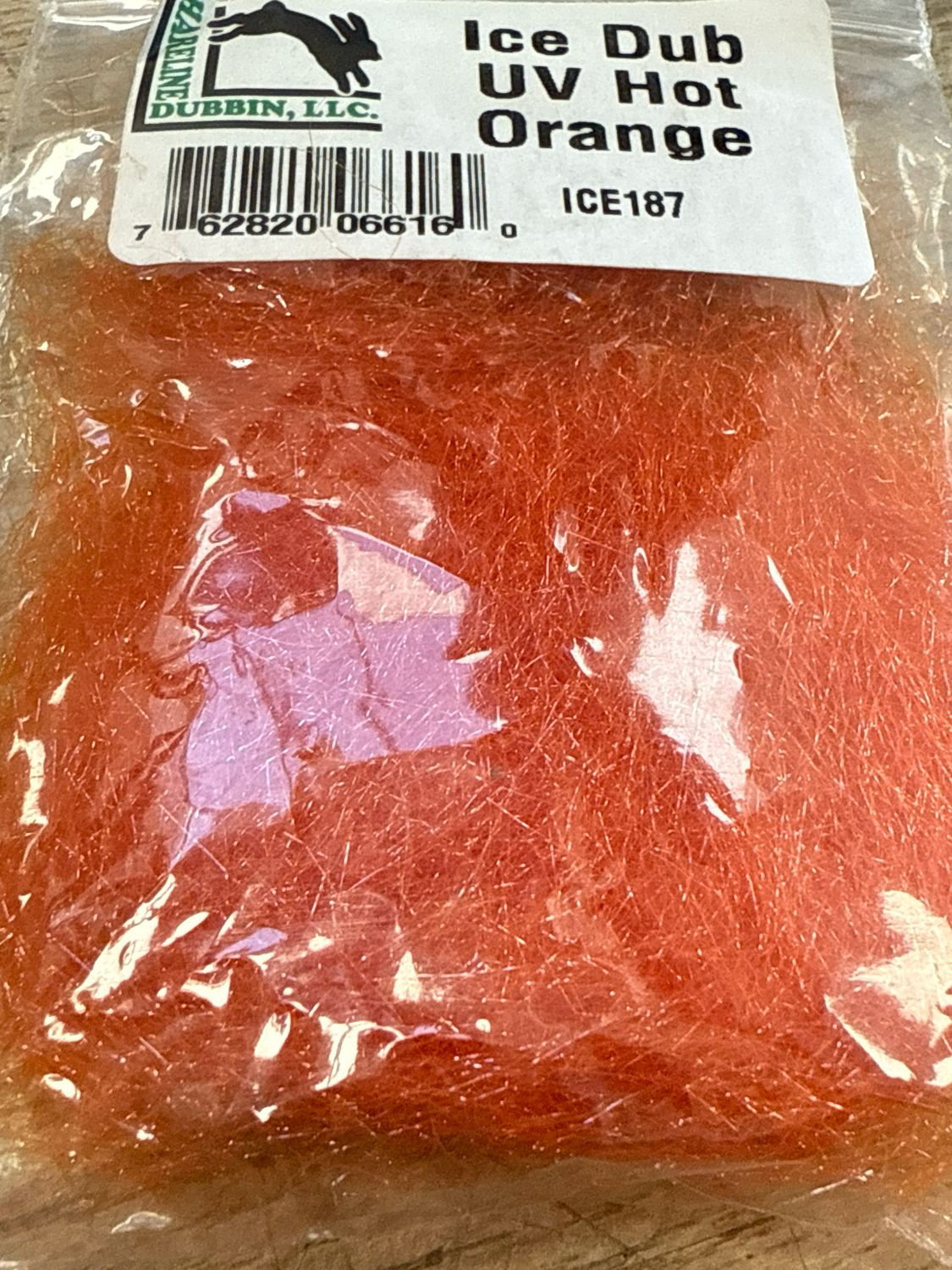 Hareline Ice Dub U.V Hot Orange