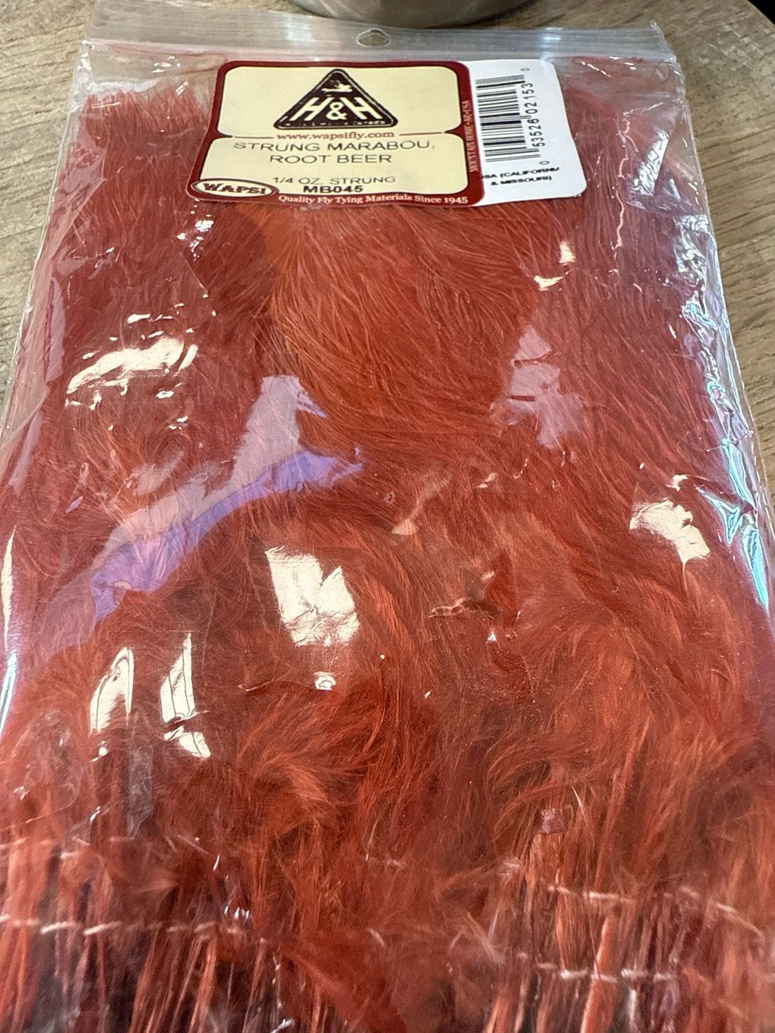 Wapsi Strung Root Beer Marabou 1/4 Ounce Package