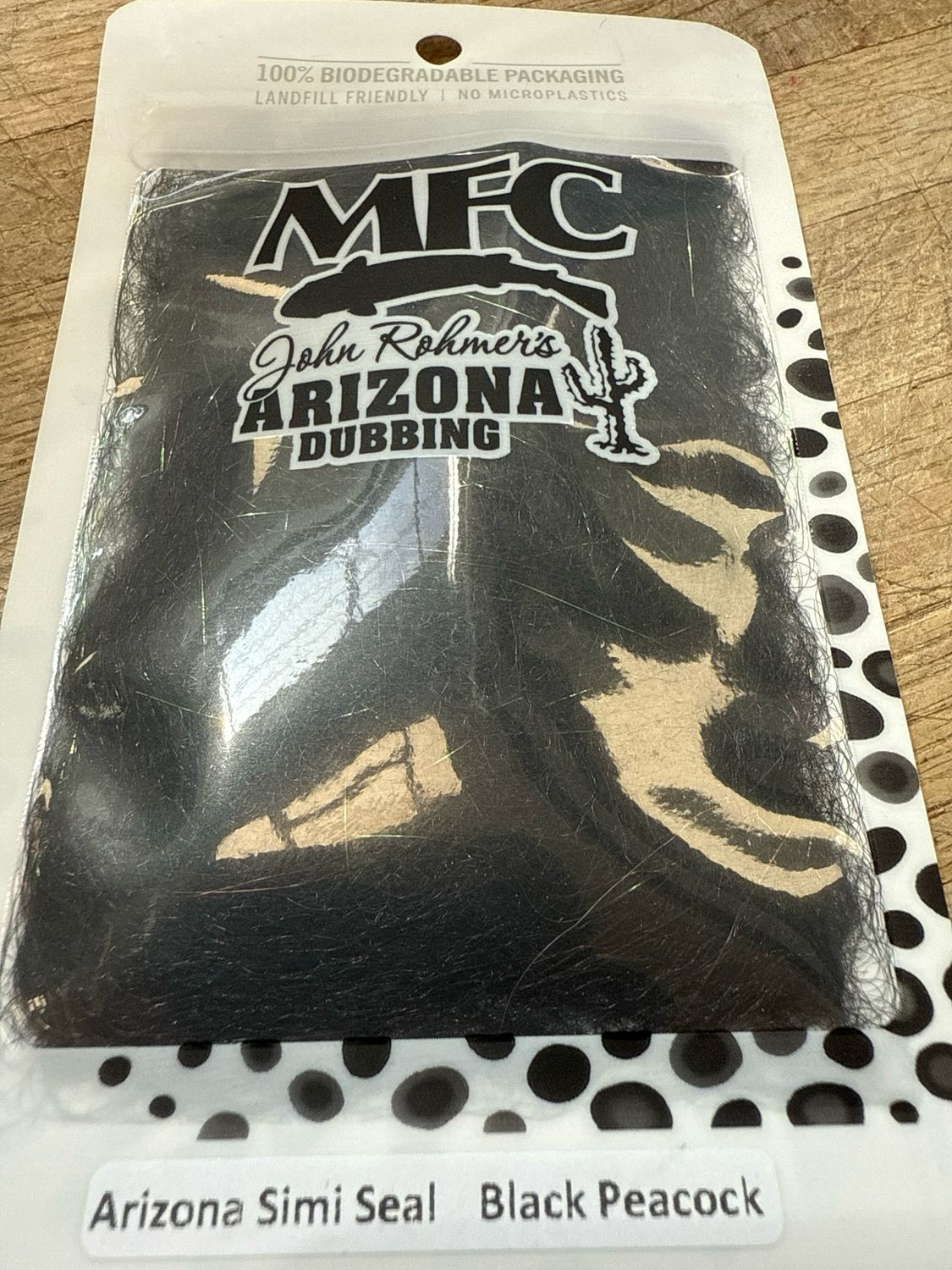 Arizona Simi Seal Dubbing Black Peacock