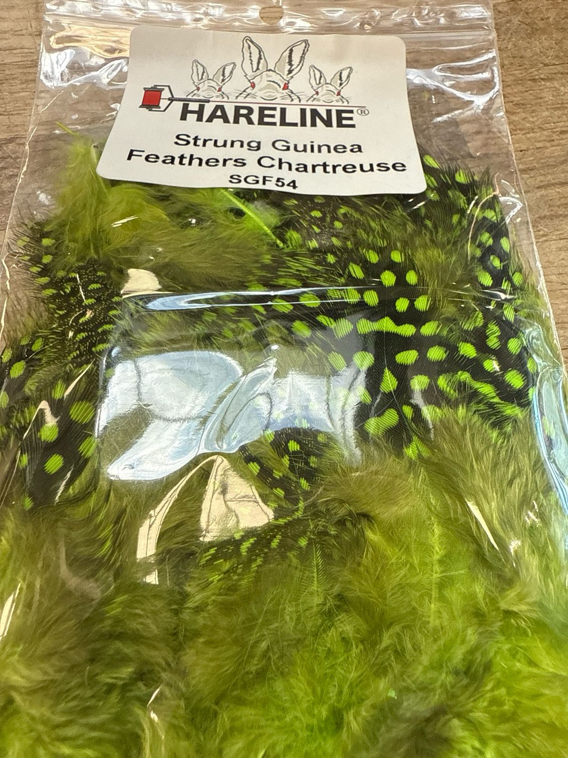 Hareline Strung Guinea Chartreuse