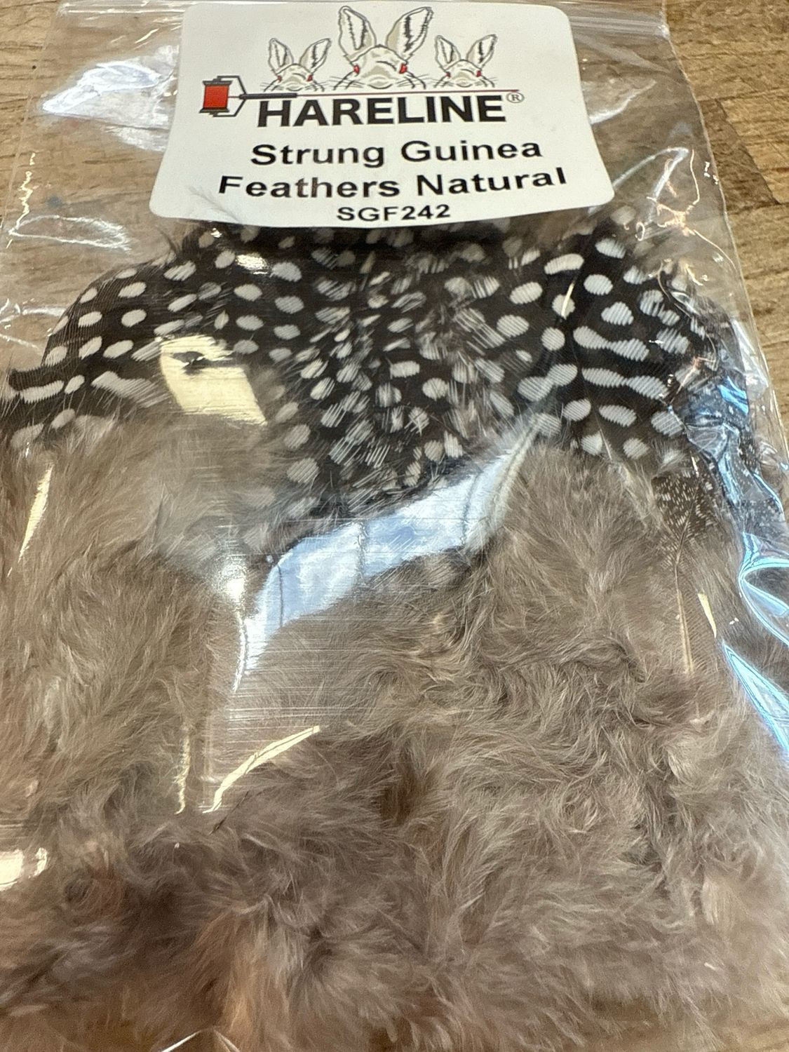 Hareline Strung Guinea Natural
