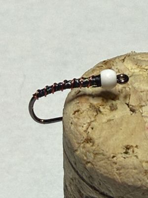 Zucchini Chironomid Fly Fishing Flies. Barbless Hooks / Brass Beads. Set Of Three