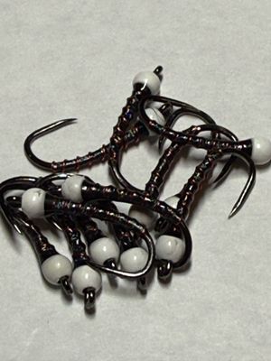 Zucchini Chironomid Fly Fishing Flies. Barbless Hooks / Brass Beads. Set Of Three