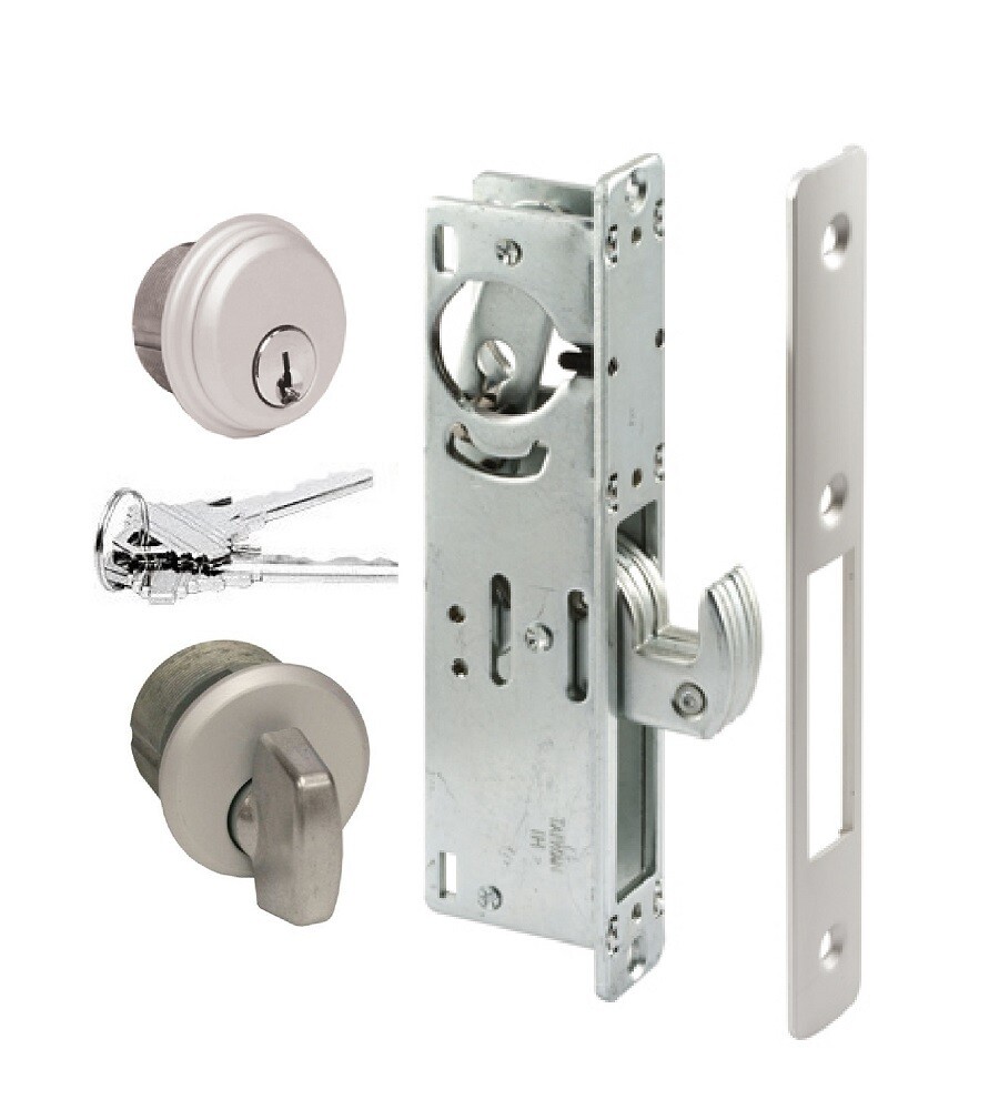 Pacific Doorware Storefront Hook Deadbolt Lock set with Mortise cylinder & Thumbturn for Adams Rite commercial door